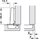 Bản lề không bật Metalla A 110 độ HAFELE Metalla A 315.31.550 315.31.551 315.31.552