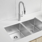 (75cm) Chậu bếp HAFELE inox304 2 hố 567.24.427 (Satin)