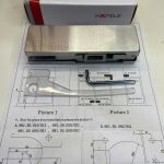 Kẹp kính dưới inox mờ, HAFELE 981.50.010