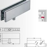 Kẹp kính trên khung inox bóng, HAFELE 981.00.651