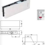 Kẹp kính trên inox mờ, HAFELE 981.50.020
