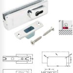 Khóa kẹp chân kính inox mờ, HAFELE 981.50.030