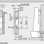 Bản lề khung nhôm tích hợp giảm chấn 95 độ BLUM (màu sáng)