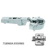 Bản lề khung nhôm tích hợp giảm chấn 95 độ BLUM (màu sáng)