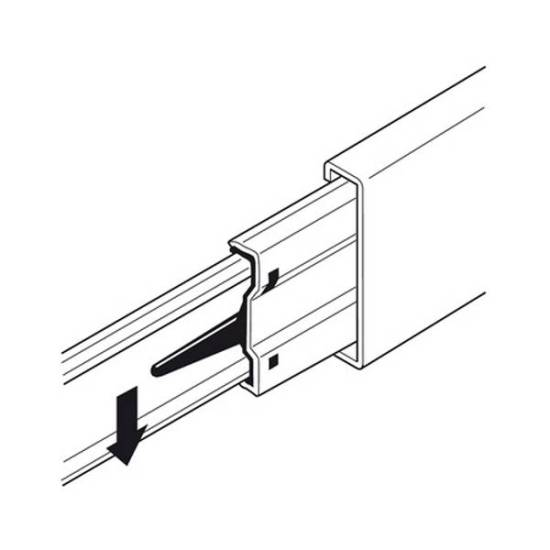Cấu tạo 3 tầng của ray bi 250mm Hafele