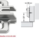 Bản lề nối cánh cửa góc Metalla A HAFELE 311.83.536 (Kèm đế)