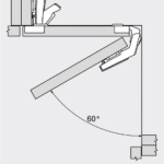 Bản lề nối cánh giữa BLUM CLIP top 79T8500 (6466533) góc 60° (Kèm đế)