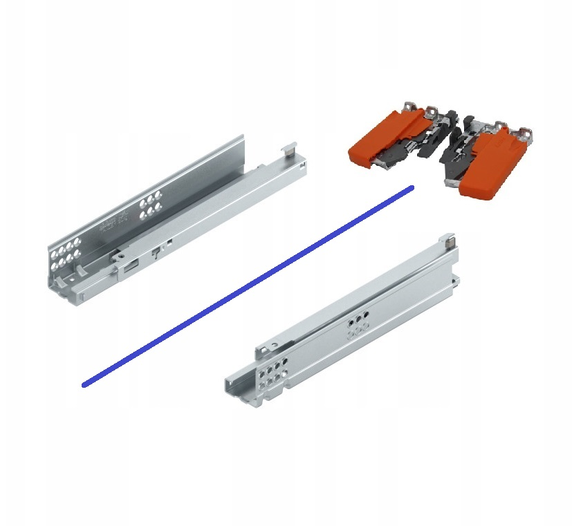 (Nhấn mở) Ray âm mở ¾, 30kg, BLUM TANDEM TIP-ON 550F*T (300-500mm)
