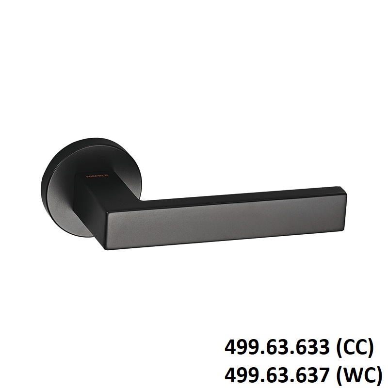 (SET E) Bộ tay nắm gạt HAFELE 499.63.633 499.63.637 (Đen mờ)
