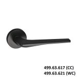 (SET C) Bộ tay nắm gạt HAFELE 499.63.617 499.63.621 (Đen mờ)