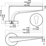 (SET C) Bộ tay nắm gạt HAFELE 499.63.616 499.63.620 (Nickel mờ)