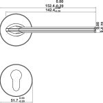 (SET A) Bộ tay nắm gạt HAFELE 499.63.600 499.63.604 (Nickel mờ)