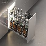 (250-450mm) Giá dao thớt chai lọ HiGold inox304 nan dẹt (Diamond )