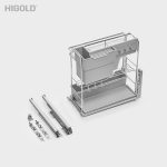 (250-450mm) Giá dao thớt chai lọ HiGold inox304 nan dẹt (Diamond )