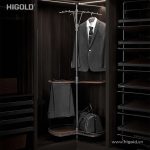 Khung treo quần áo góc tủ, HiGold Series A (Nâu)