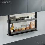 (600-900mm) Giá gia vị nâng hạ điện HiGold, nhôm hộp (Star move)