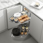 (420mm) Giá góc hình lá HiGold Diamond, mạ Chrome (Trái, Phải)