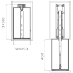 (Rút) Tủ kho 300mm, nan tròn inox304 HiGold Series Platinum