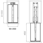 (Rút) Tủ kho 400mm, nan dẹt inox304 HiGold Series Diamond 2.0