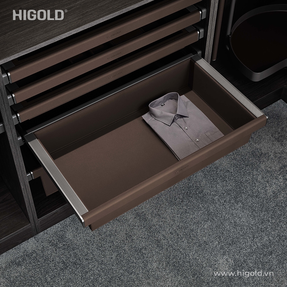 Ngăn kéo thấp đựng quần áo, HiGold Series BV 2.0 (Nâu)
