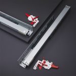 (450-550mm, GC, 50kg) Ray trượt âm HAFELE giảm chấn, mở toàn phần, tải trọng 50kg