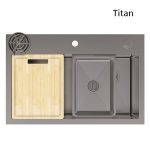 (80cm, Titan, Combo) Chậu bếp HAFELE 1 hố, inox304, R10 HS25-SSN1S-8052 567.24.488
