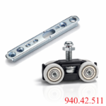 (Fold, 50kg) Phụ kiện bánh xe trượt xếp HAFELE 940.42.511 Slido D-FOLD21