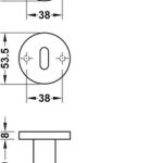 Bộ tay khoá đế rời inox 304 Hafele 903.92.646