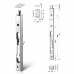 (200-600mm, gỗ) Chốt âm cửa HAFELE 911.62.182 489.71.450 911.62.183 911.62.184 911.62.688