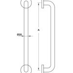 Tay nắm đẩy Hafele inox 304 mờ 902.20.194