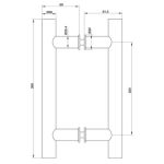 Tay nắm đẩy Hafele inox 903.01.801