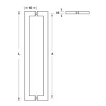 Tay nắm đẩy Hafele vuông inox mờ 903.02.000