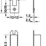 Thân khoá chốt chết inox Hafele 911.22.490