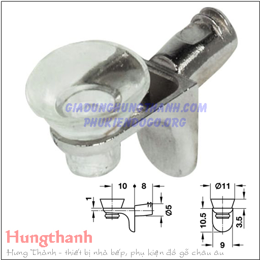 Bas đỡ kệ kính Hafele 282.24.732