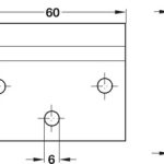 Bas gắn tường treo tủ bếp Hafele 290.08.900
