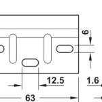 Bas gắn tường treo tủ bếp Hafele 290.08.920