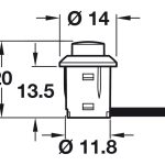 Công tắc nhấn tắt mở Led F12mm Hafele-Loox 833.89.108