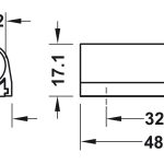 Đế công tắc Led Hafele-Loox màu bạc 833.89.092