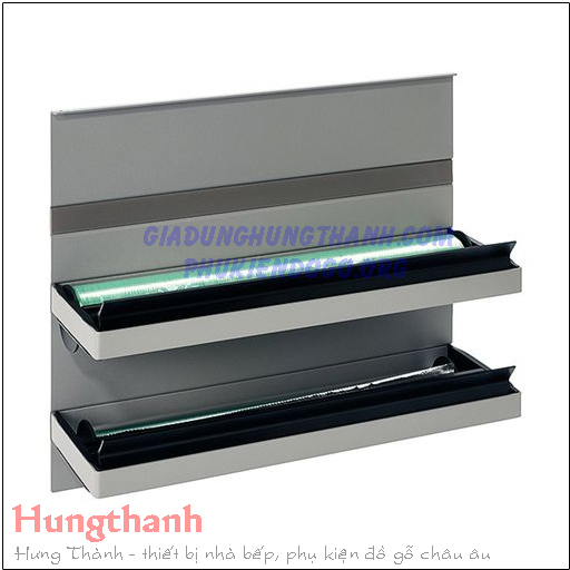Kệ treo cuộn nylon và màng nhôm lắp vào thanh nhôm treo tường Hafele 521.01.511