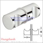 Quả nắm cho cửa kính Hafele inox bóng 981.53.272