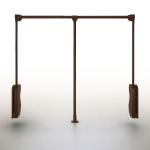 (550-1270mm) Tay nâng móc áo HAFELE, màu hạt rẻ (Chestnut)