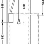 (550-1270mm) Tay nâng móc áo HAFELE, màu trắng (White)