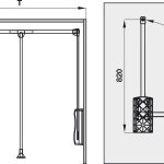 (550-1270mm) Tay nâng móc áo HAFELE, màu hạt rẻ (Chestnut)