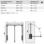 (550-1270mm) Tay nâng móc áo HAFELE, màu hạt rẻ (Chestnut)