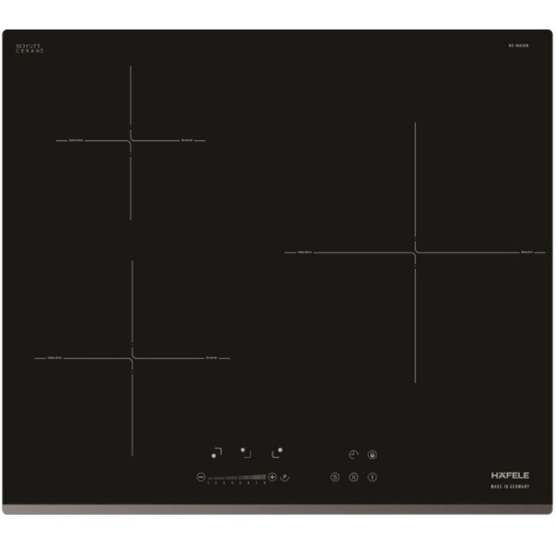 (60cm,7.4kW) Bếp từ HAFELE 3 vùng nấu HC-I6035B 533.09.961