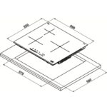 (60cm,7.4kW) Bếp từ HAFELE 3 vùng nấu HC-I6035B 533.09.961