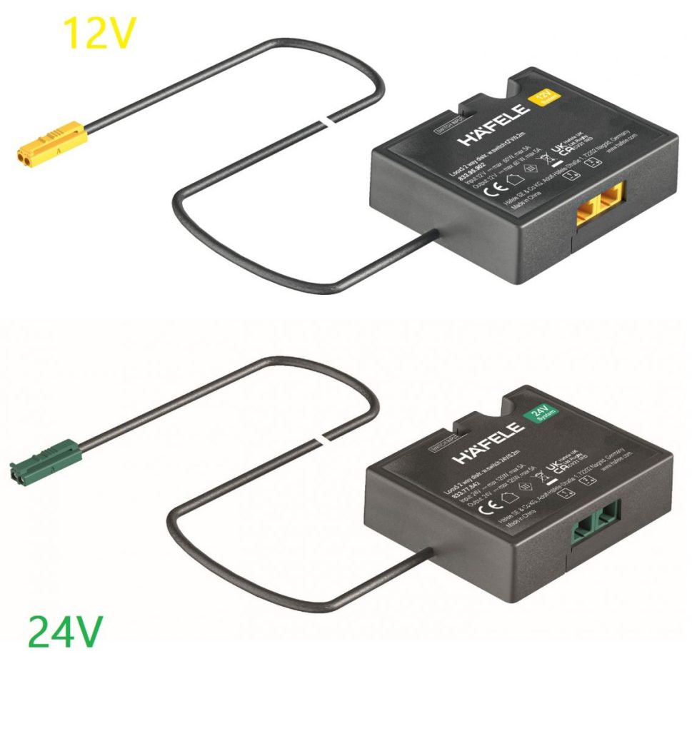 (12/24V, 2 cổng, 1 công tắc, 0.2m) Bộ chia điện áp HAFELE Loox5 IP20