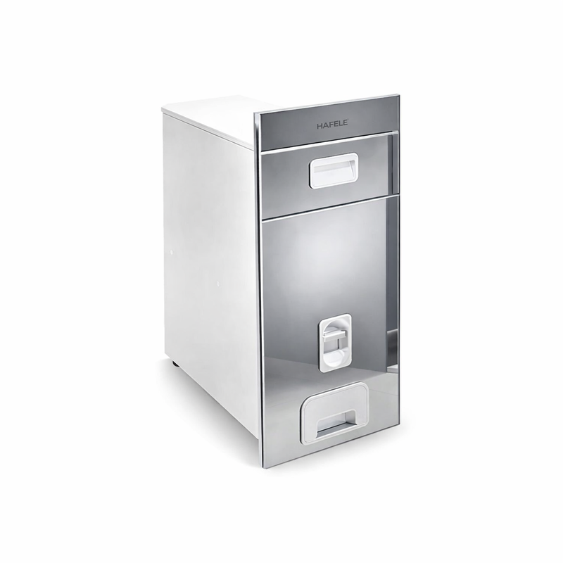 (C,30cm,25kg,gương xám) Thùng gạo âm tủ HAFELE 549.32.990 KOSMO-C SPRINTO