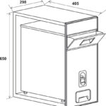 (C,30cm,25kg,gương xám) Thùng gạo âm tủ HAFELE 549.32.990 KOSMO-C SPRINTO