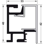 (120cm) Thanh nhôm treo tường HAFELE nhà bếp LINERO MosaiQ 521.00.012